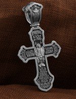 Крест из белого золота 585 пробы