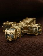 Крест из лимонного золота 585 пробы c эбеновым деревом