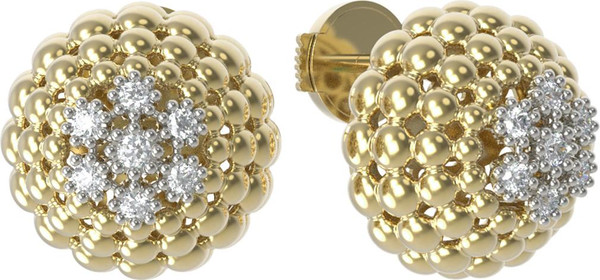 Серьги из лимонного золота c бриллиантами