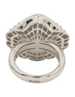 Кольцо из белого золота 585 пробы c рубином