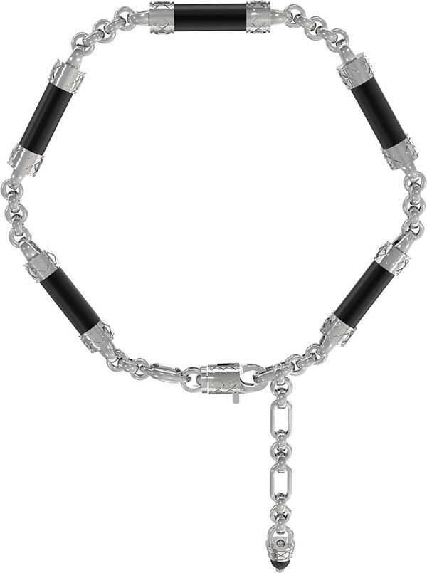 Браслет из белого золота c ониксом