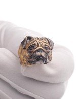 Кольцо из лимонного золота 585 пробы c эмалью
