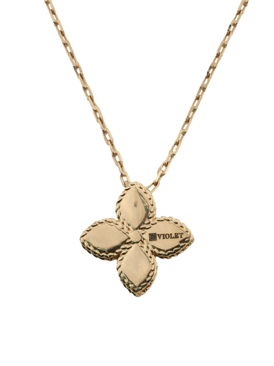 Колье из золота c бриллиантами и перламутром