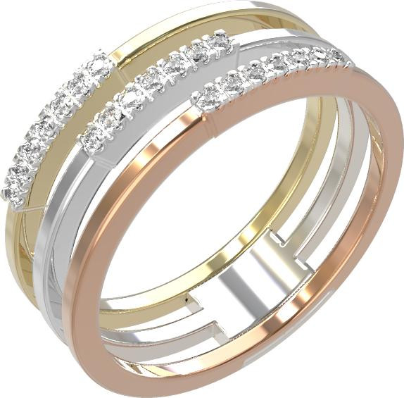 Кольцо из белого золота c бриллиантами